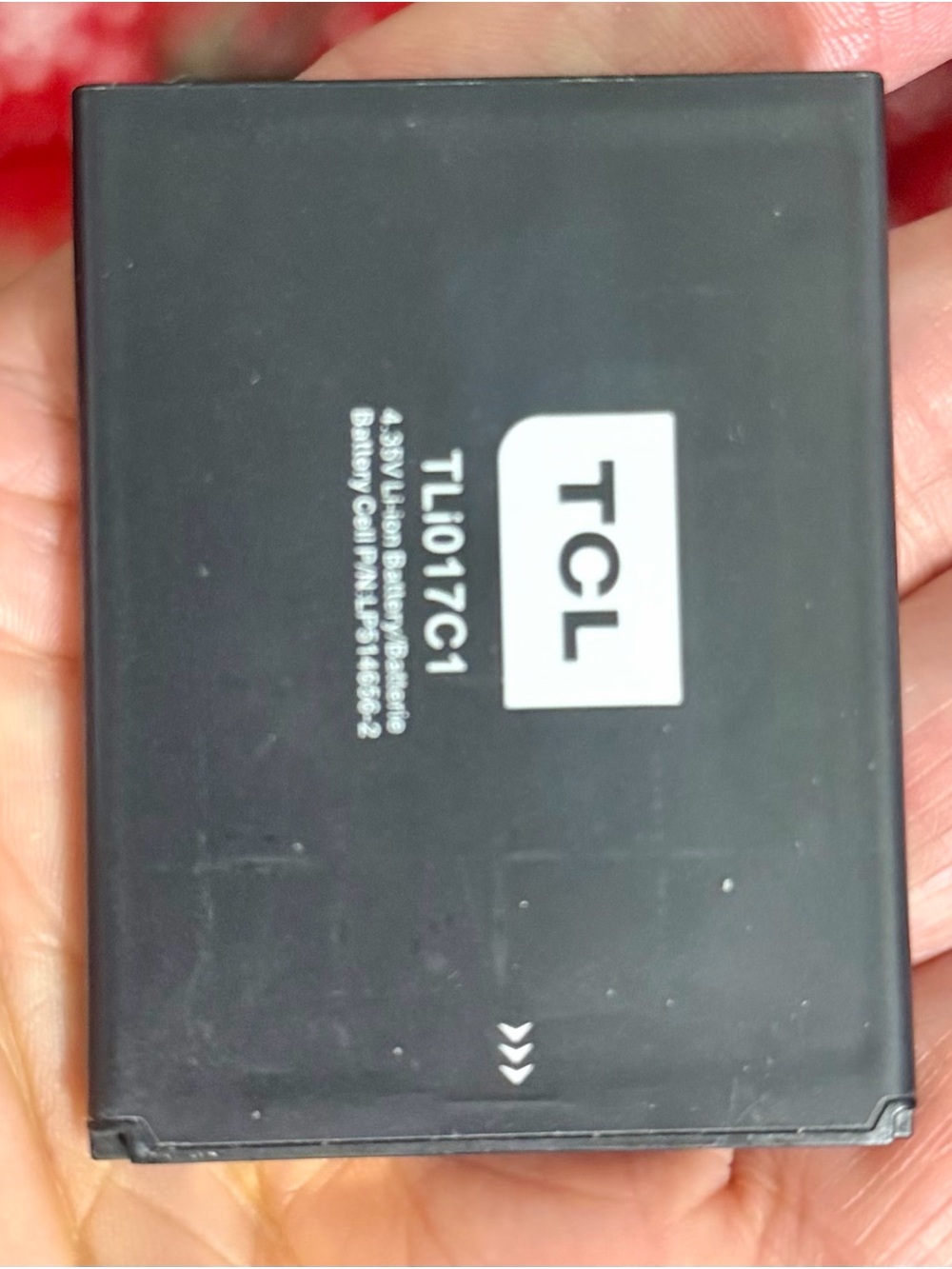 TCL flip 2 Black Rechargeable Phone Battery with White Logo